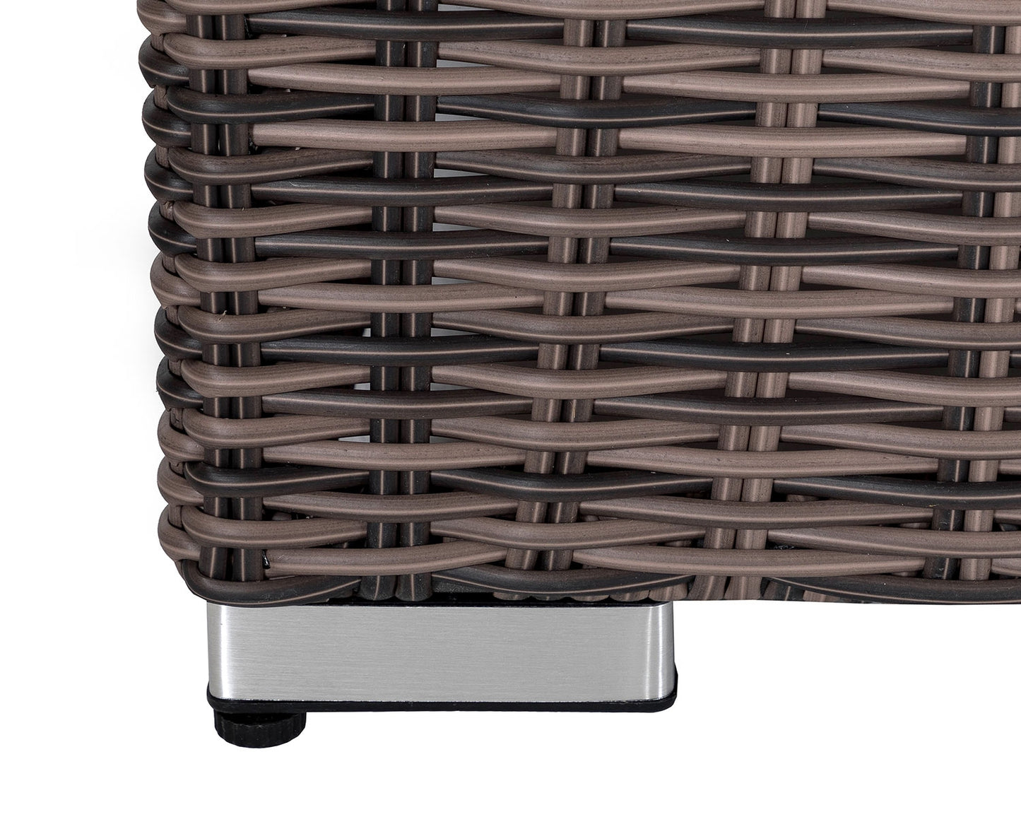 Monaco Rattan Garden Lefthand Corner Sofa Set in Premium Truffle Brown and Champagne