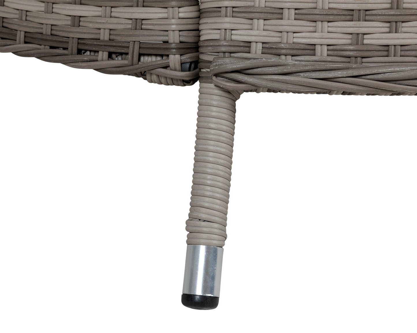 Marseille 8 Rattan Garden Dining Chairs and Large Round Table with Lazy Susan in Grey