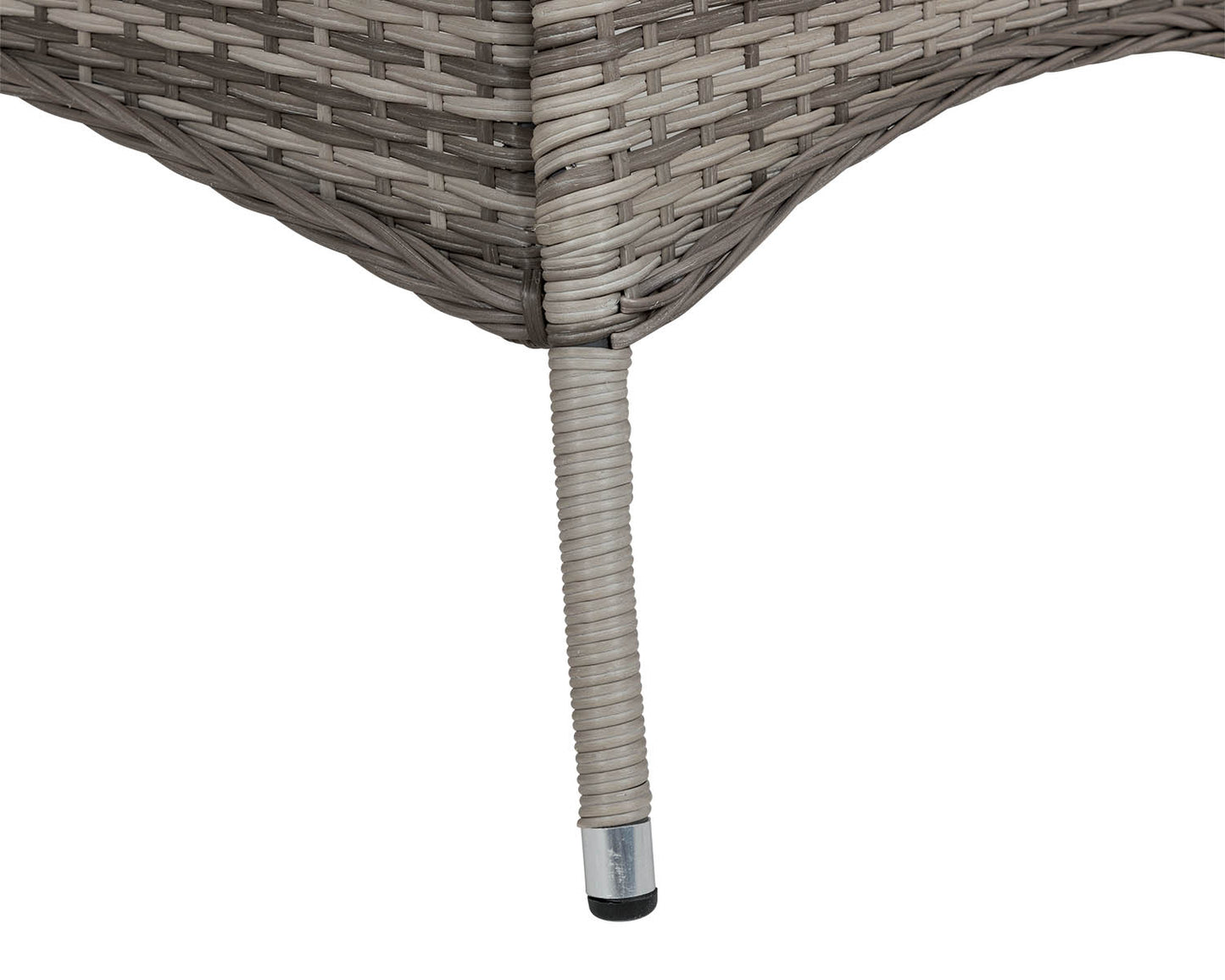 Marseille 6 Rattan Garden Dining Chairs and Large Rectangular Table in Grey