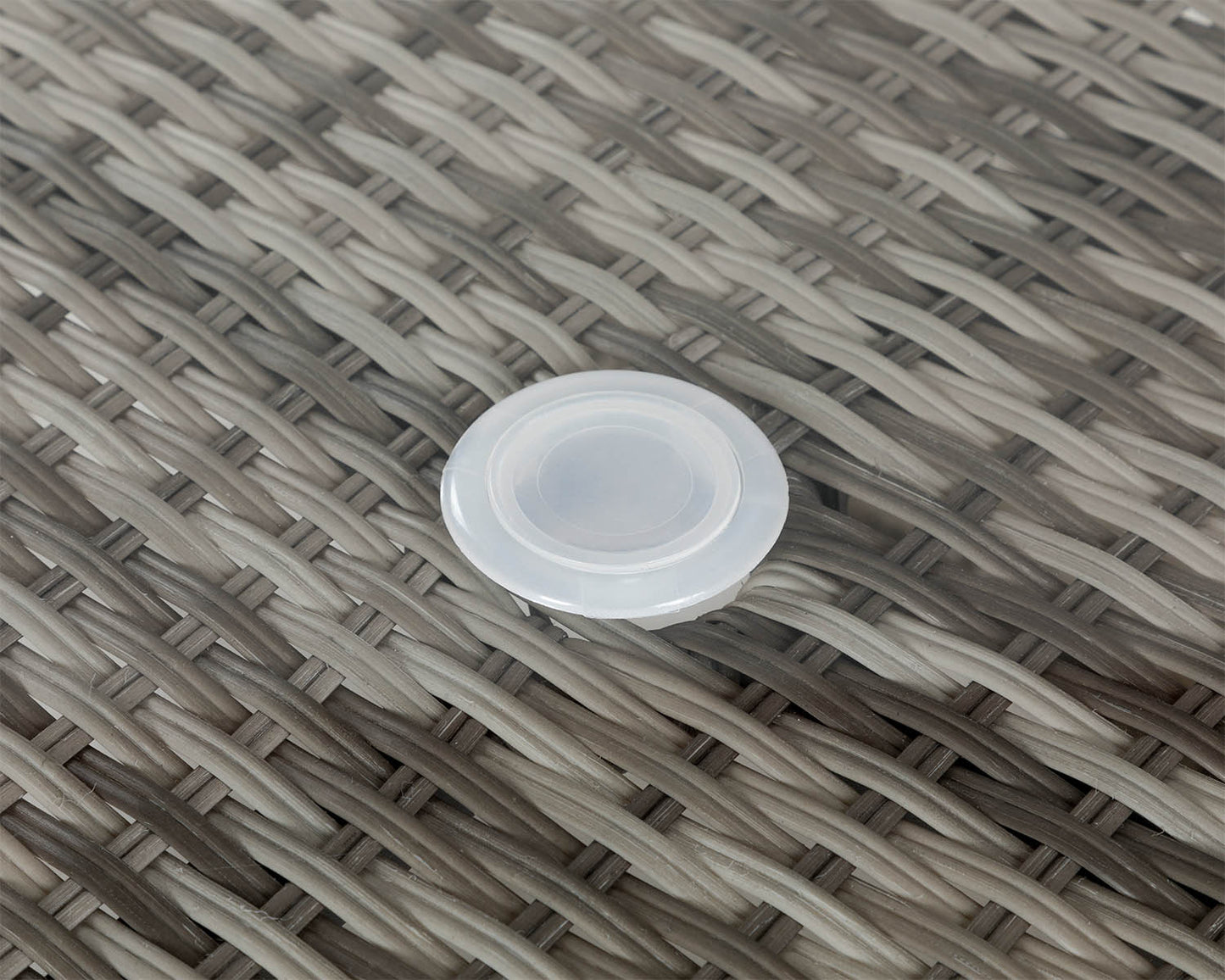 Marseille 6 Rattan Garden Dining Chairs and Large Rectangular Table in Grey