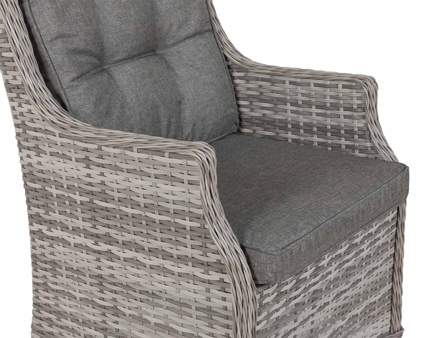 Riviera 4 Dining Chairs and Rectangular Dining Table in Grey