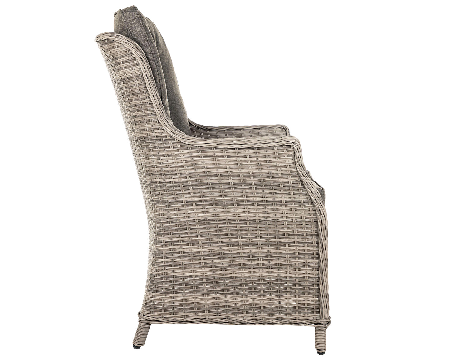 Riviera 4 Dining Chairs and Square Dining Table in Grey