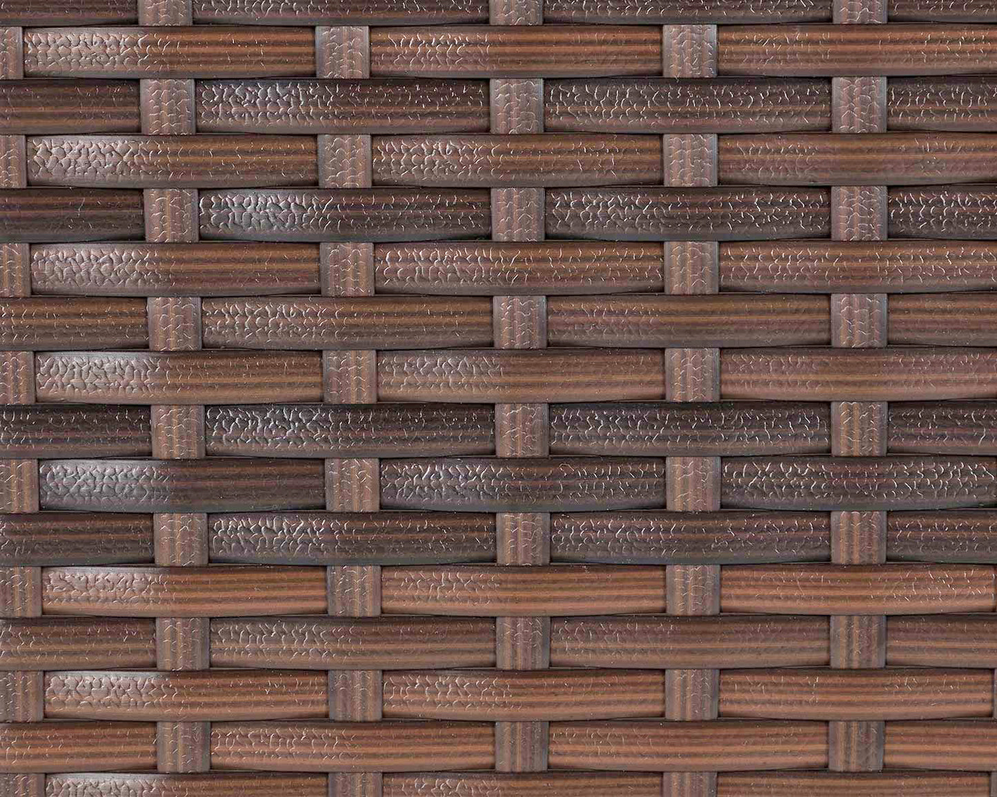 Roma 6 Rattan Garden Chairs and Small Rectangular Table Set in Chocolate and Cream