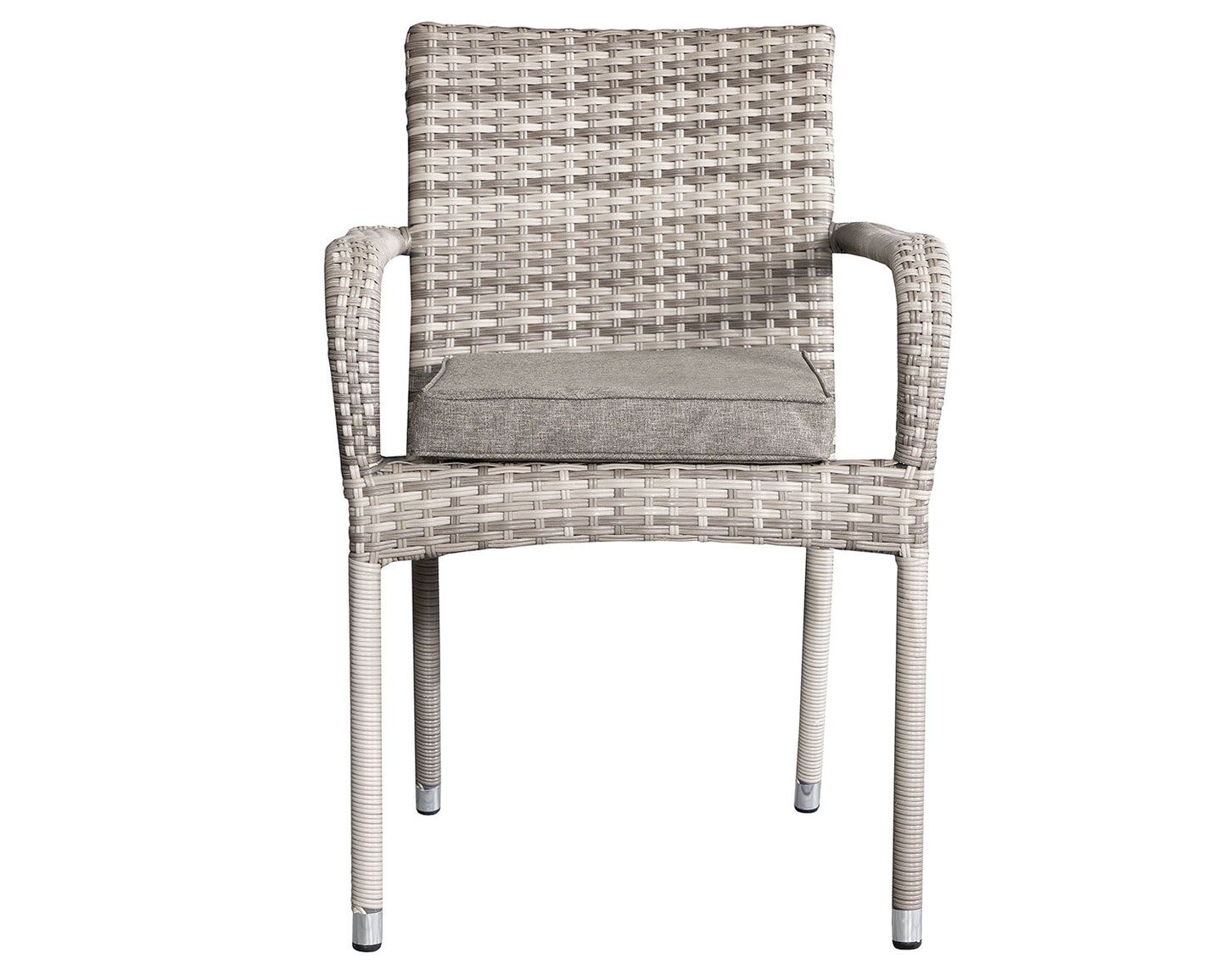 Roma 4 Stackable Chairs and Square Dining Table in Grey