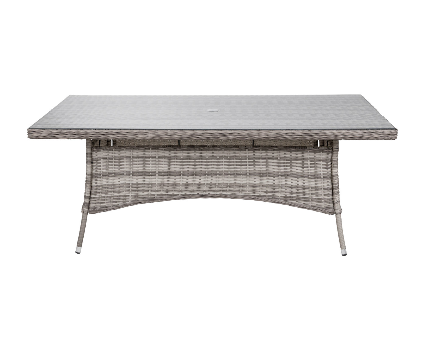 Roma 8 Stackable Chairs and Rectangular Dining Table in Grey