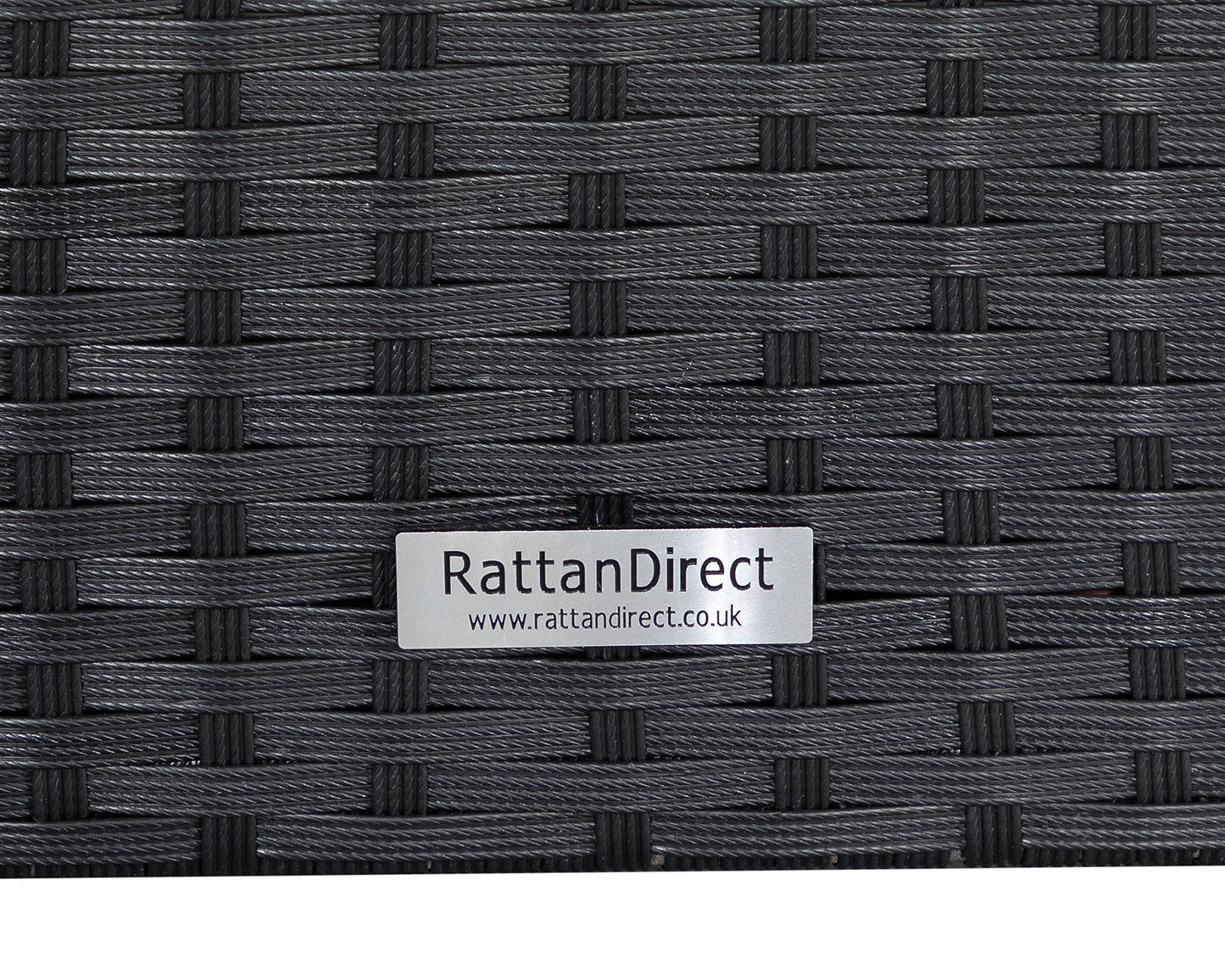 Roma Rattan Garden Bistro Round Set in Black and Vanilla