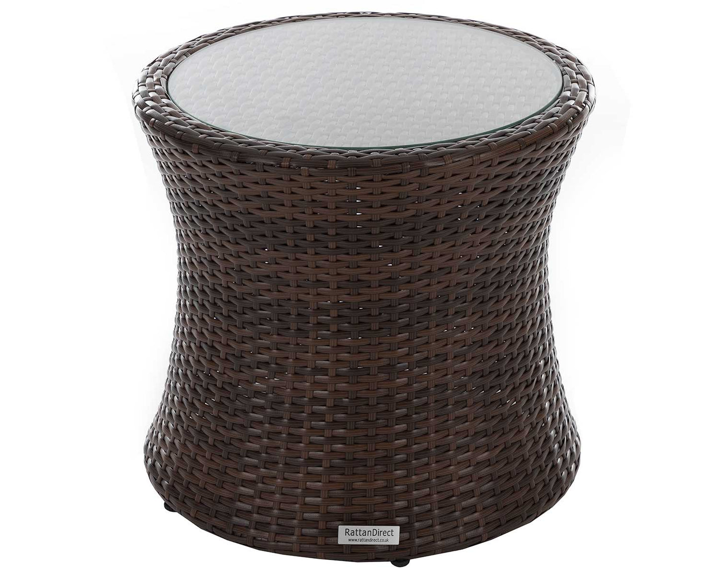 Roma Rattan Garden Bistro Round Set in Chocolate and Cream