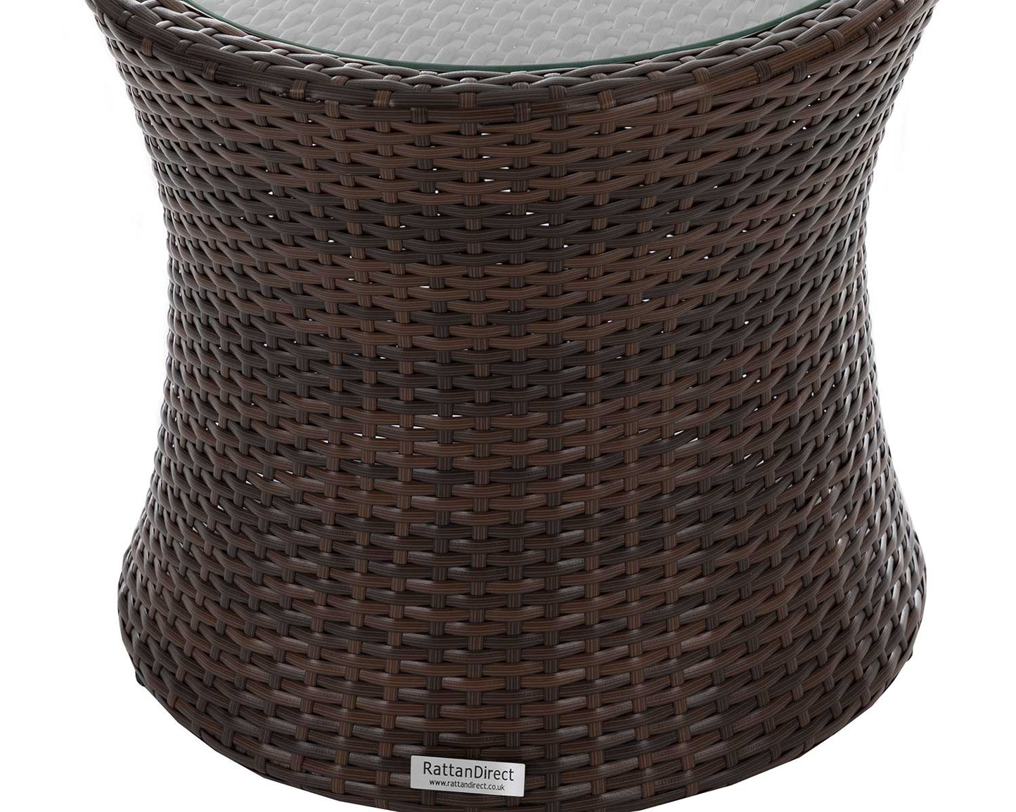 Roma Rattan Garden Bistro Round Set in Chocolate and Cream