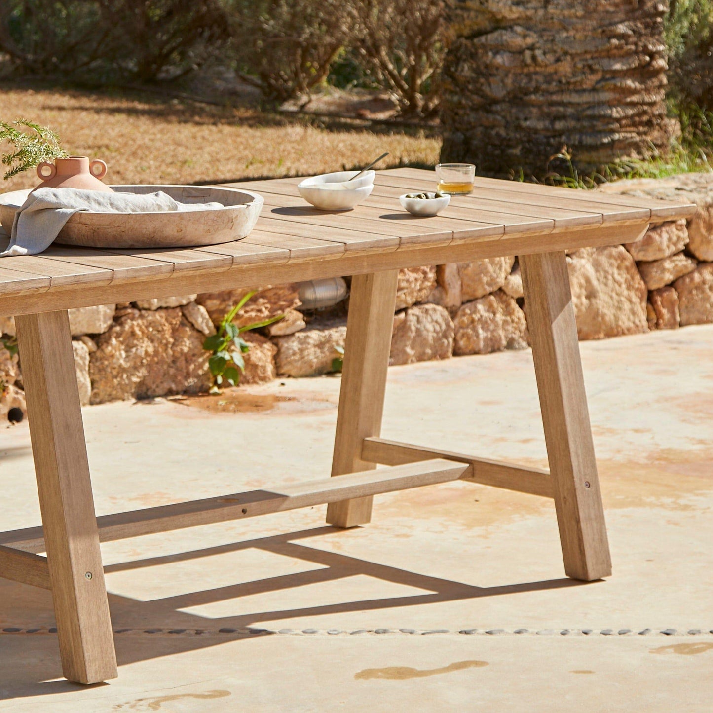 Shiro Wooden Rectangular Garden Dining Table - Laura James