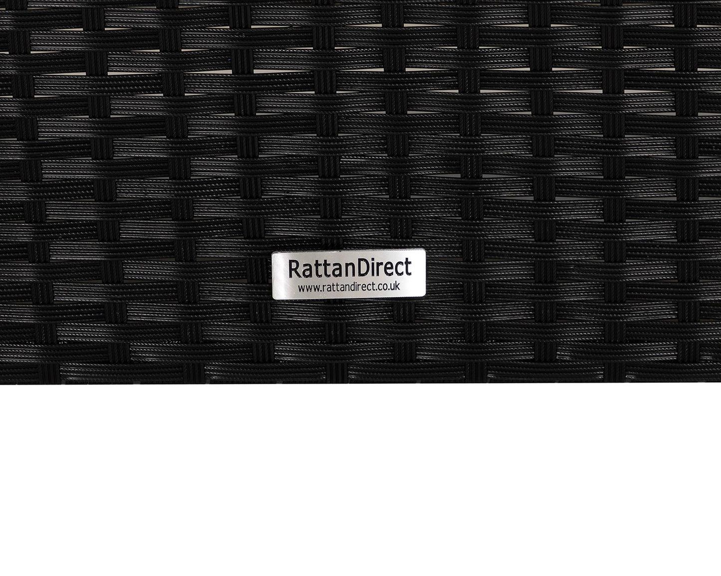 Ascot 2 Seater Rattan Garden Sofa in Black and Vanilla