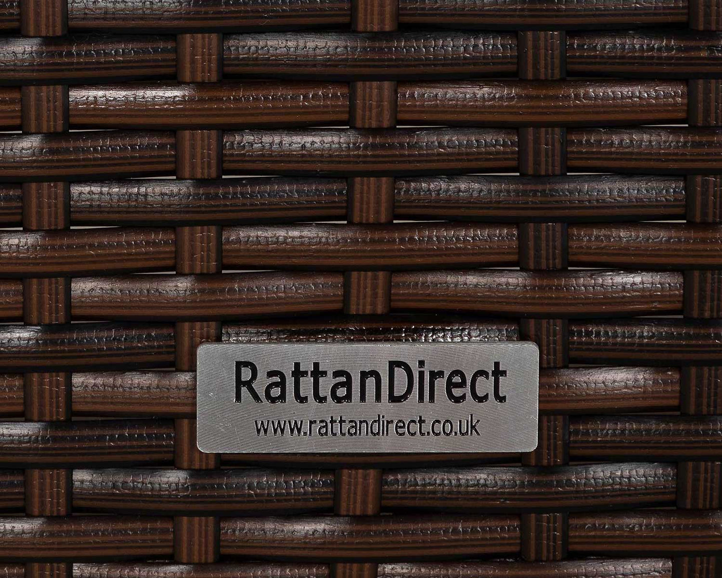 Ascot 2 Seater Rattan Garden Sofa in Chocolate Mix and Coffee Cream