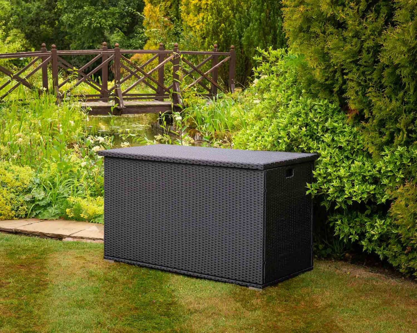 Outdoor Storage Box in Black 140 x 70 x 80