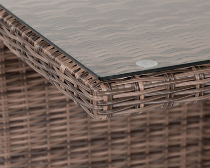 Barcelona 4 Seater Cube Set in Truffle Brown and Cream