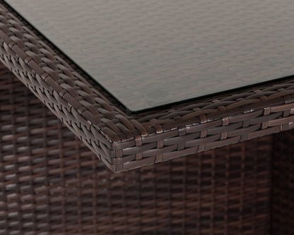 Barcelona 6 Seater Cube Set With Footstools in Brown and Cream