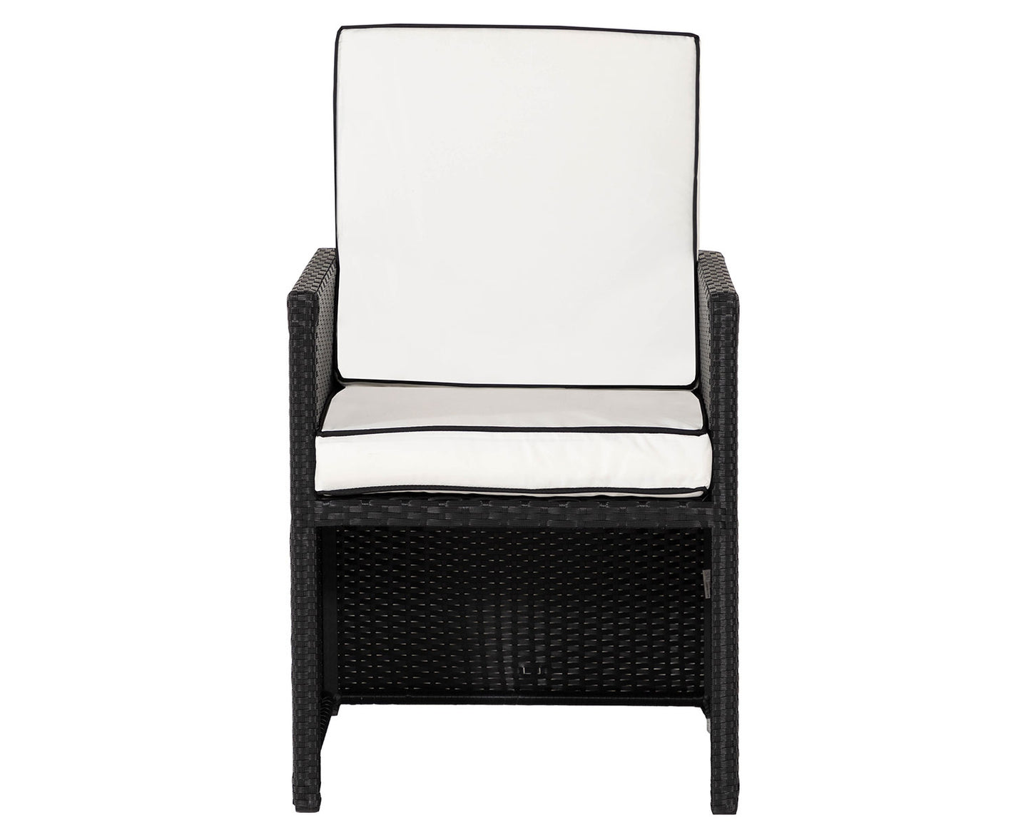 Barcelona 6 Seater Cube Set in Black and Vanilla