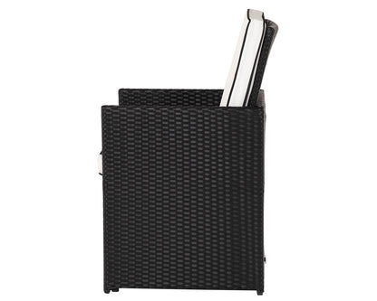 Barcelona 6 Seater Cube Set in Black and Vanilla