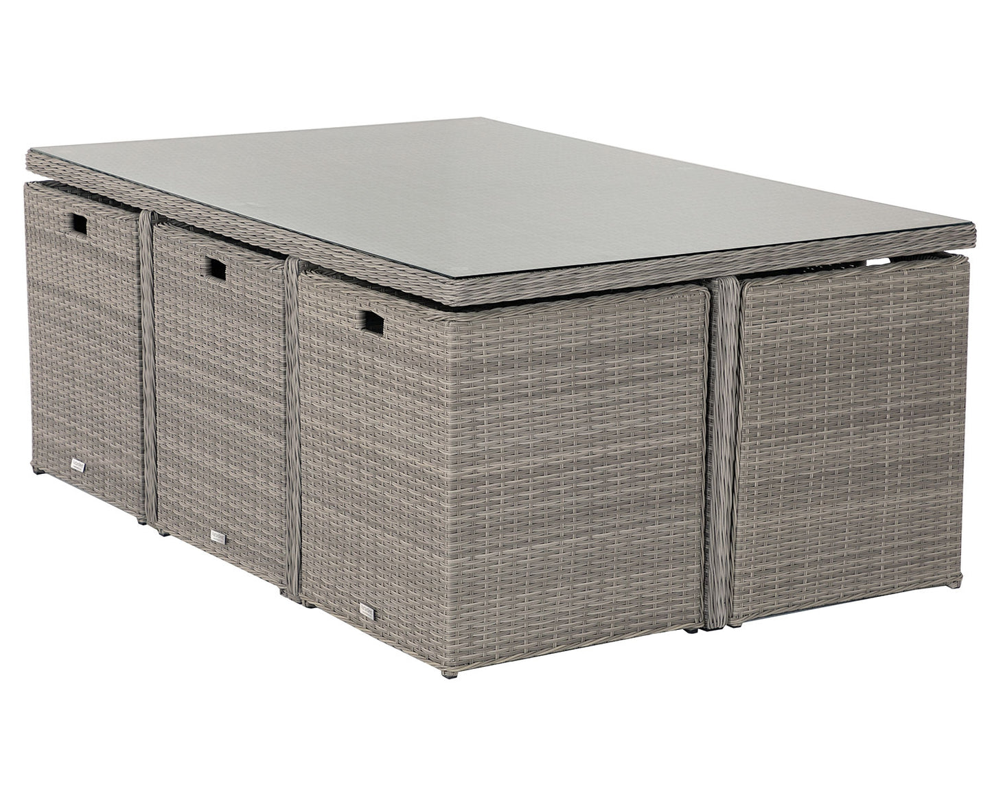 Barcelona 6 Seater Cube Set in Grey