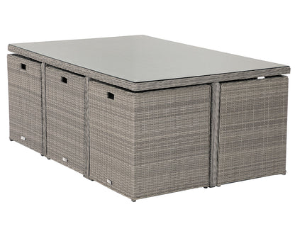 Barcelona 6 Seater Cube Set in Grey