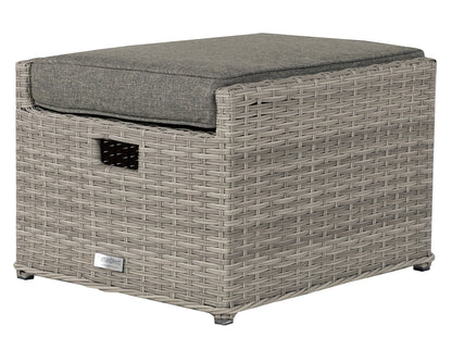 Barcelona 4 Seater Cube Set With Footstools in Grey