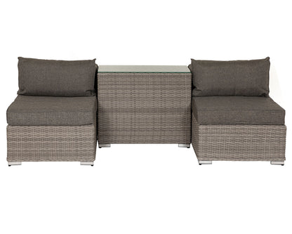 Florida Rattan Garden High Bistro Set in Grey