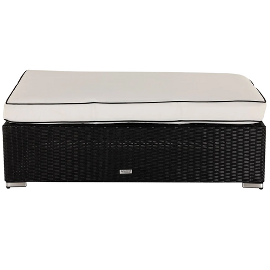 Monaco Day Bed Ottoman / Coffee Table in Black and Vanilla