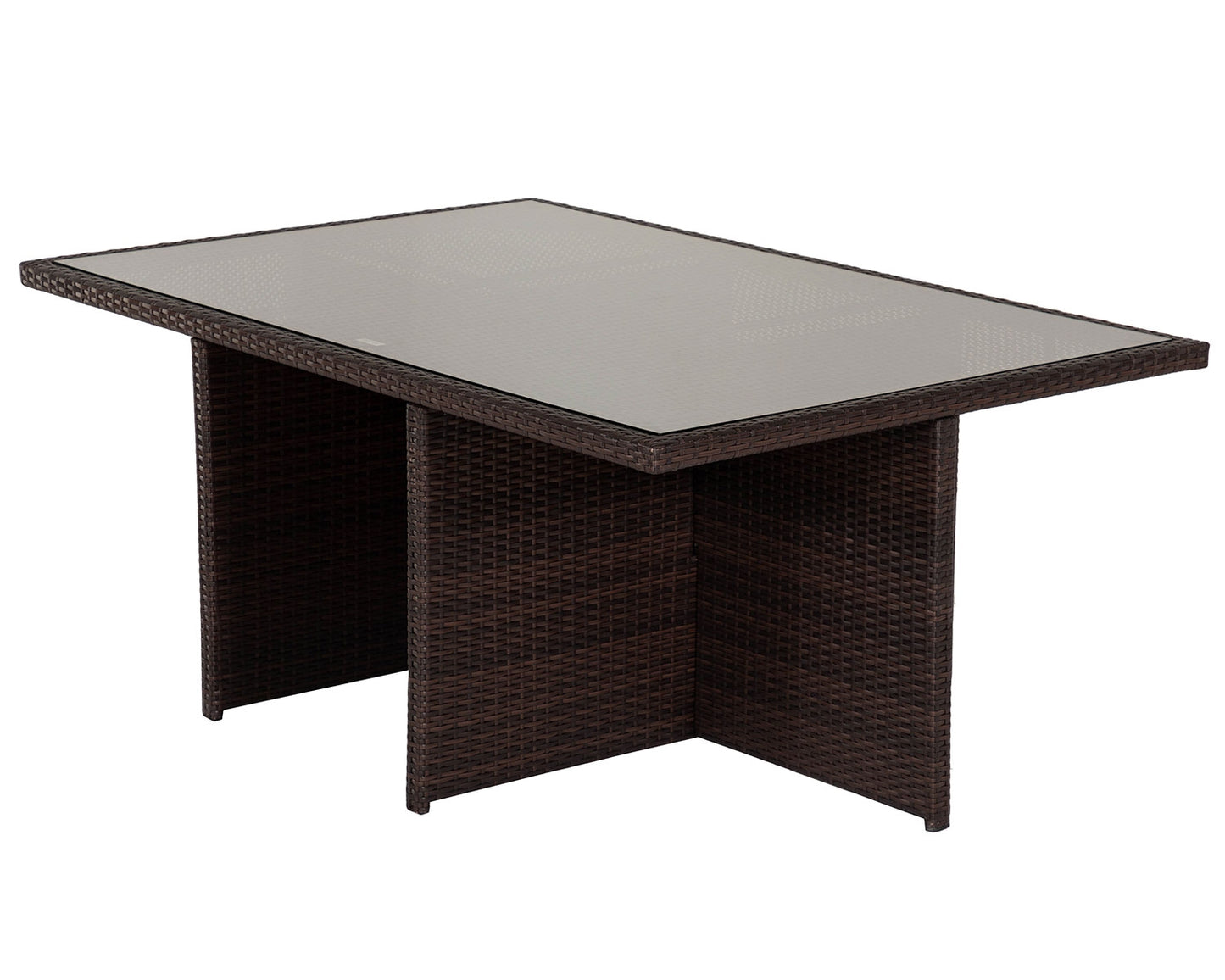 Barcelona 4 Seater Cube Set in Brown and Cream