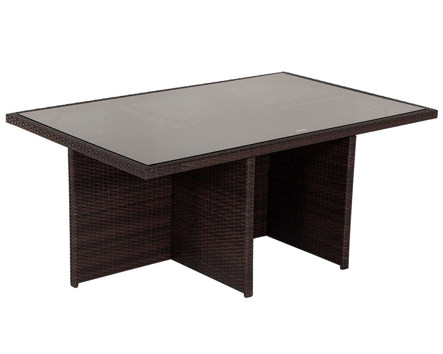 Barcelona 6 Seater Cube Set With Footstools in Brown and Cream