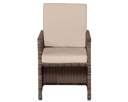 Barcelona 4 Seater Cube Set in Truffle Brown and Cream
