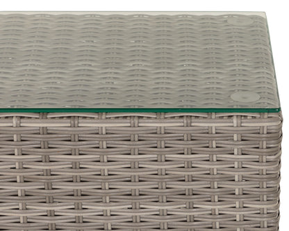 Florida Rattan Garden Armed High Bistro Set in Grey