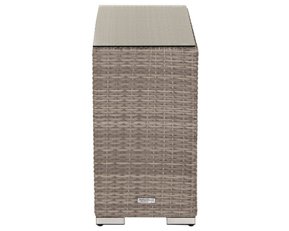 Florida Rattan Garden High Bistro Set in Grey