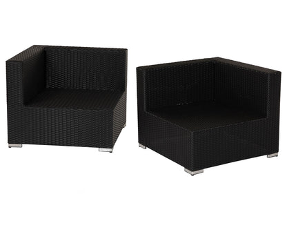 Florida Rattan Garden Armed High Bistro Set in Black and Vanilla