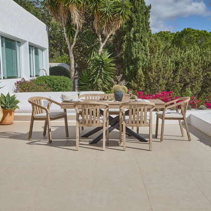 Amelia Wooden Rectangular Dining Table Set with 2 x Shiro 130cm Bench and 2 x Shiro Dining Chairs with Cushions - Cotton White