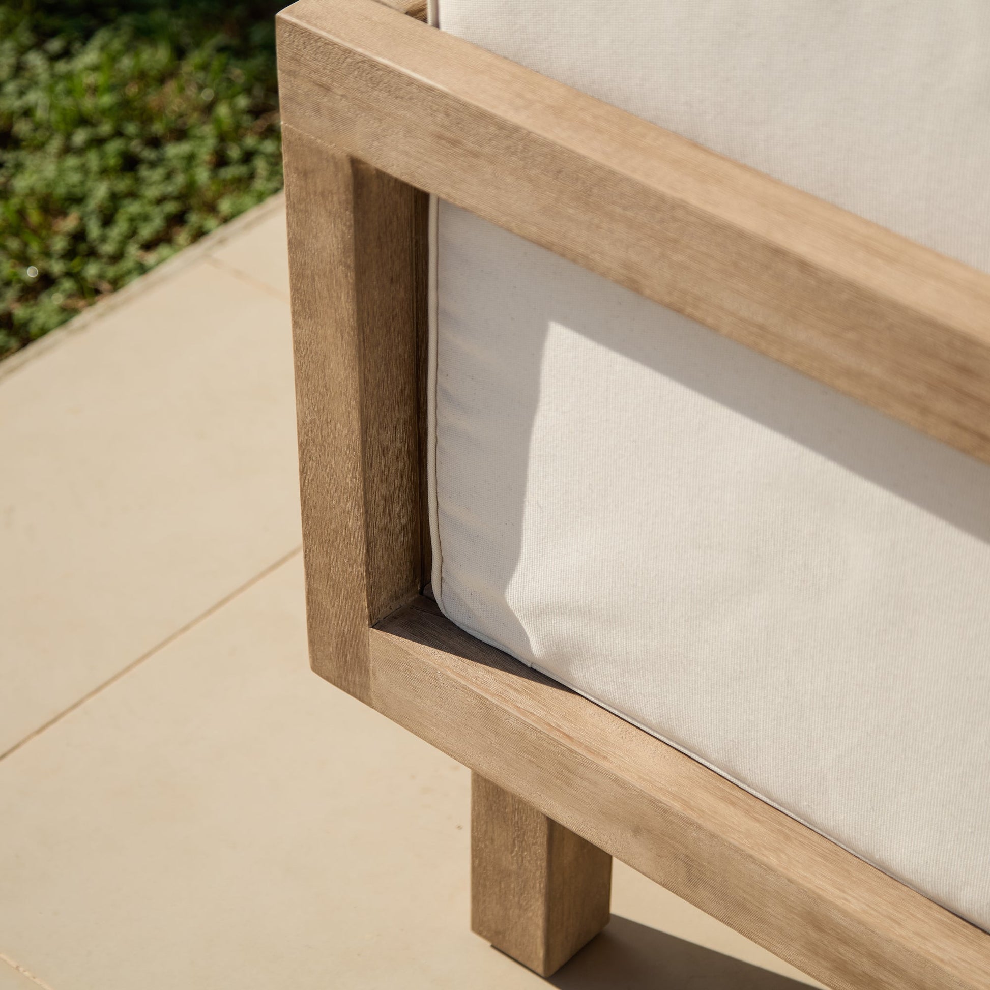 Akira 5 Seater Wooden Garden Sofa Set with Coffee and 2 Akira Side Tables - Laura James