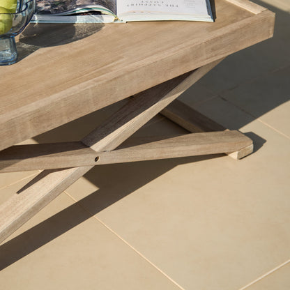 Akira 5 Seater Wooden Garden Sofa Set with Coffee and 2 Akira Side Tables - Laura James