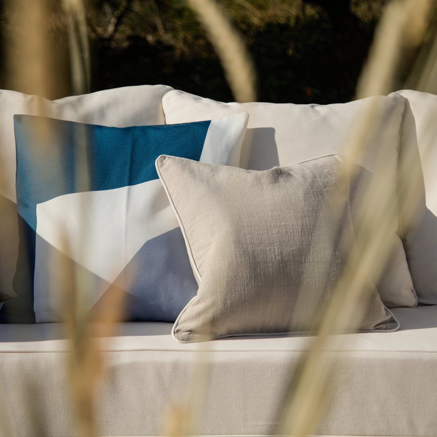 Akira 5 Seater Wooden Garden Sofa Set with Coffee and 2 Akira Side Tables - Laura James