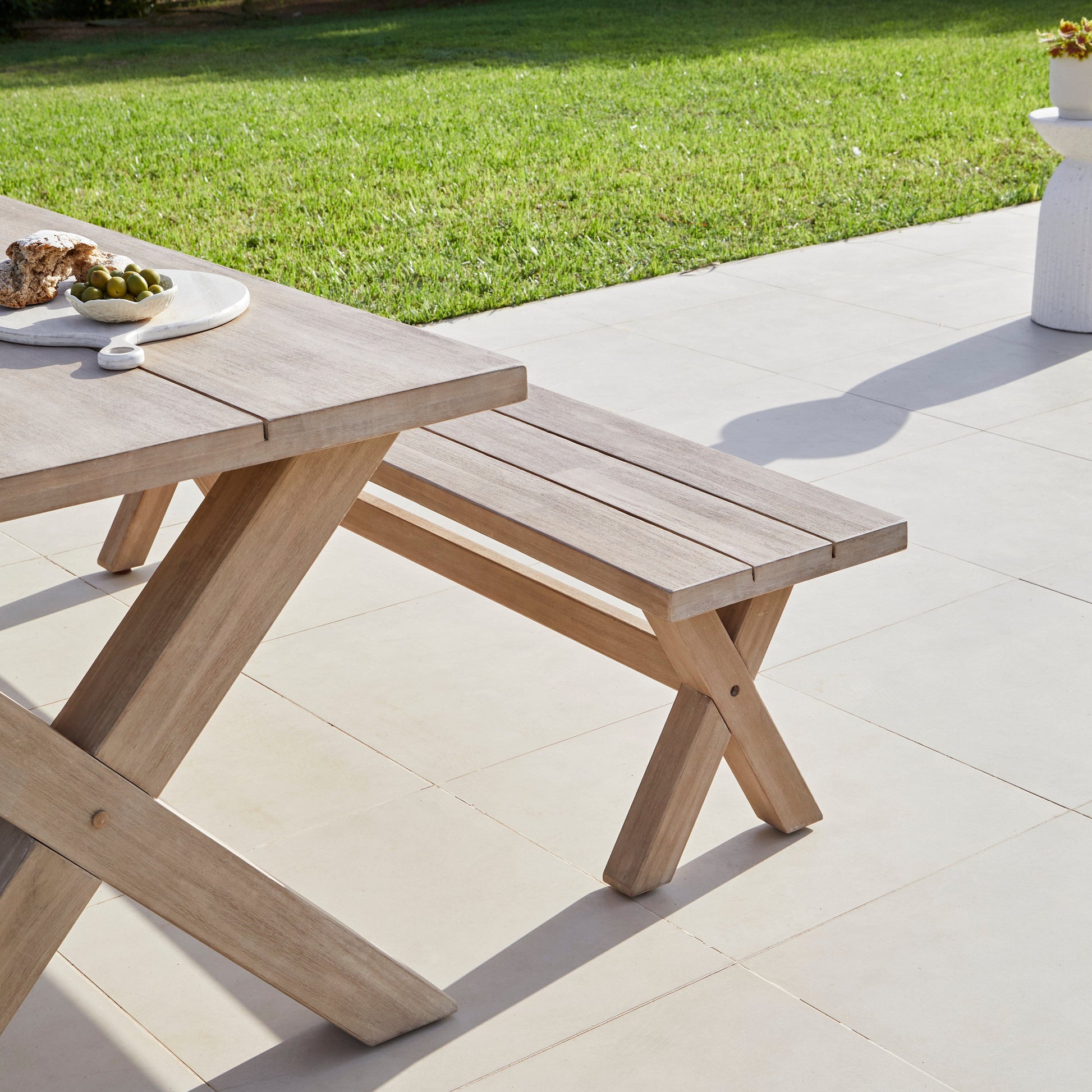 Charlotte 6 Seater Wooden Garden Dining Set with  Shiro - Laura James 