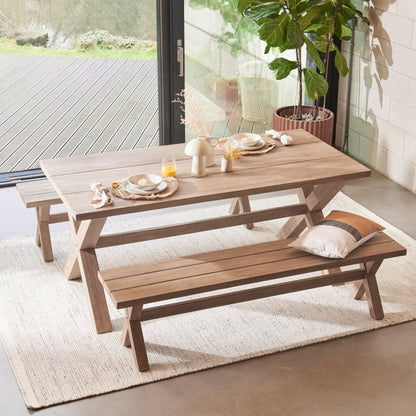 Charlotte 6 Seater Dining Table Set with Benches - Laura James