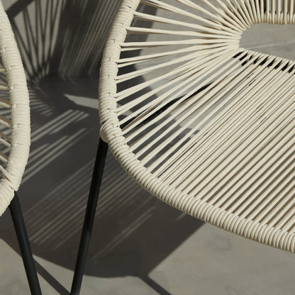Eli Beige Rope Chairs - Set of 2 - Laura James
