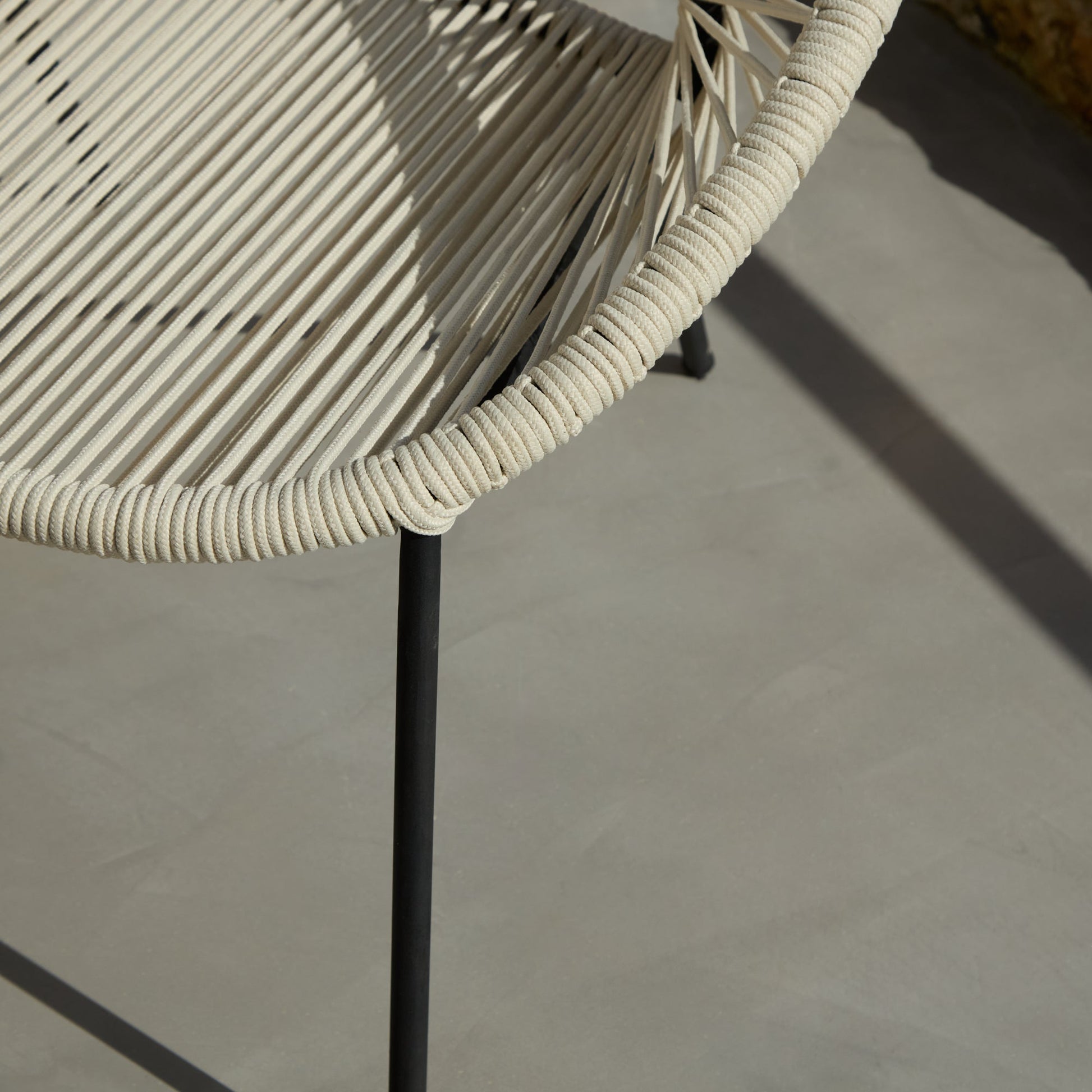 Eli Beige Rope Chairs - Set of 2 - Laura James