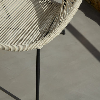 Eli Beige Rope Chairs - Set of 2 - Laura James