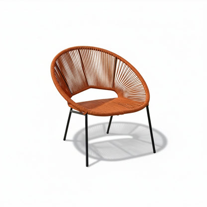 Eli Burnt Orange Rope Chairs - Set of 2 - Laura James