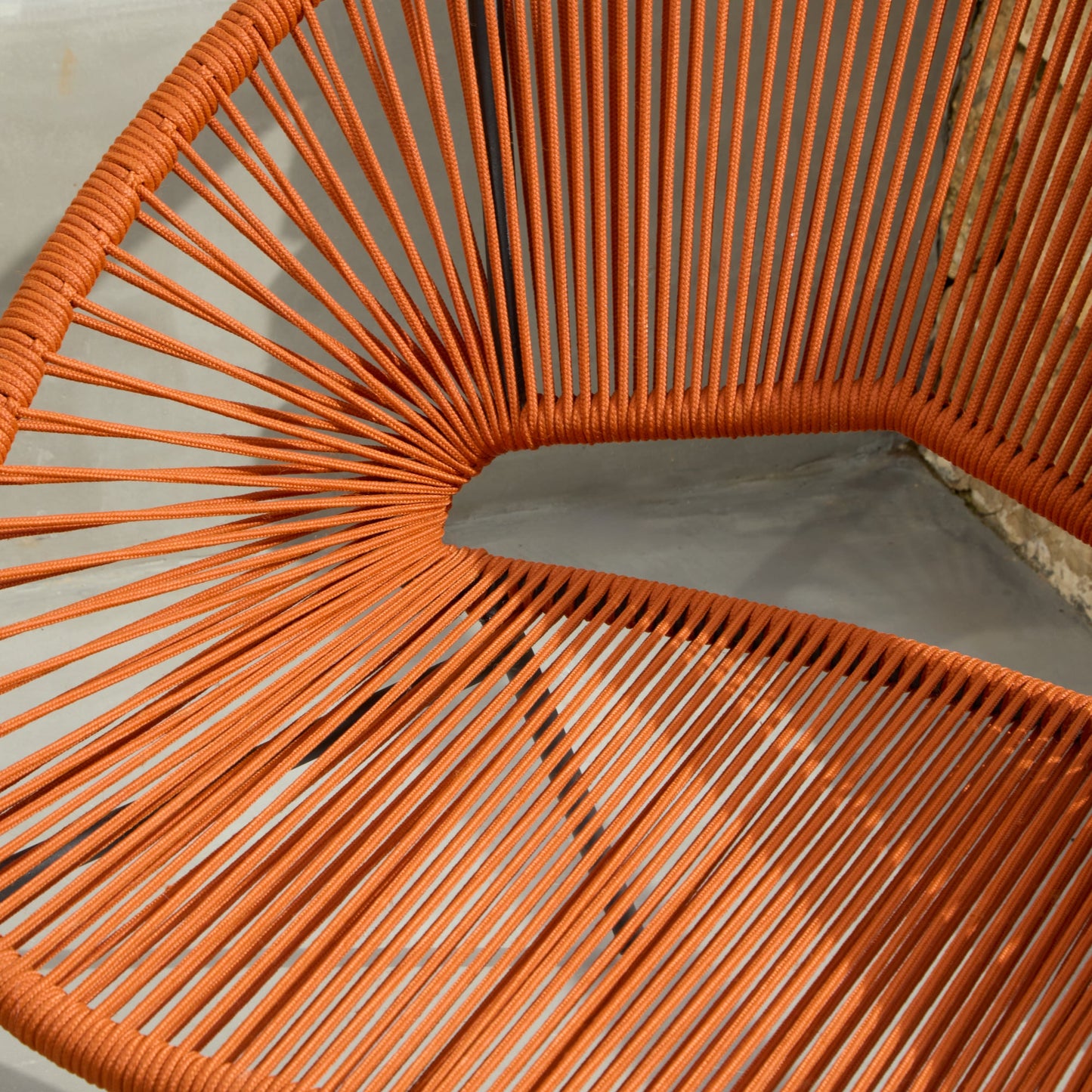 Eli Burnt Orange Rope Chairs - Set of 2 - Laura James