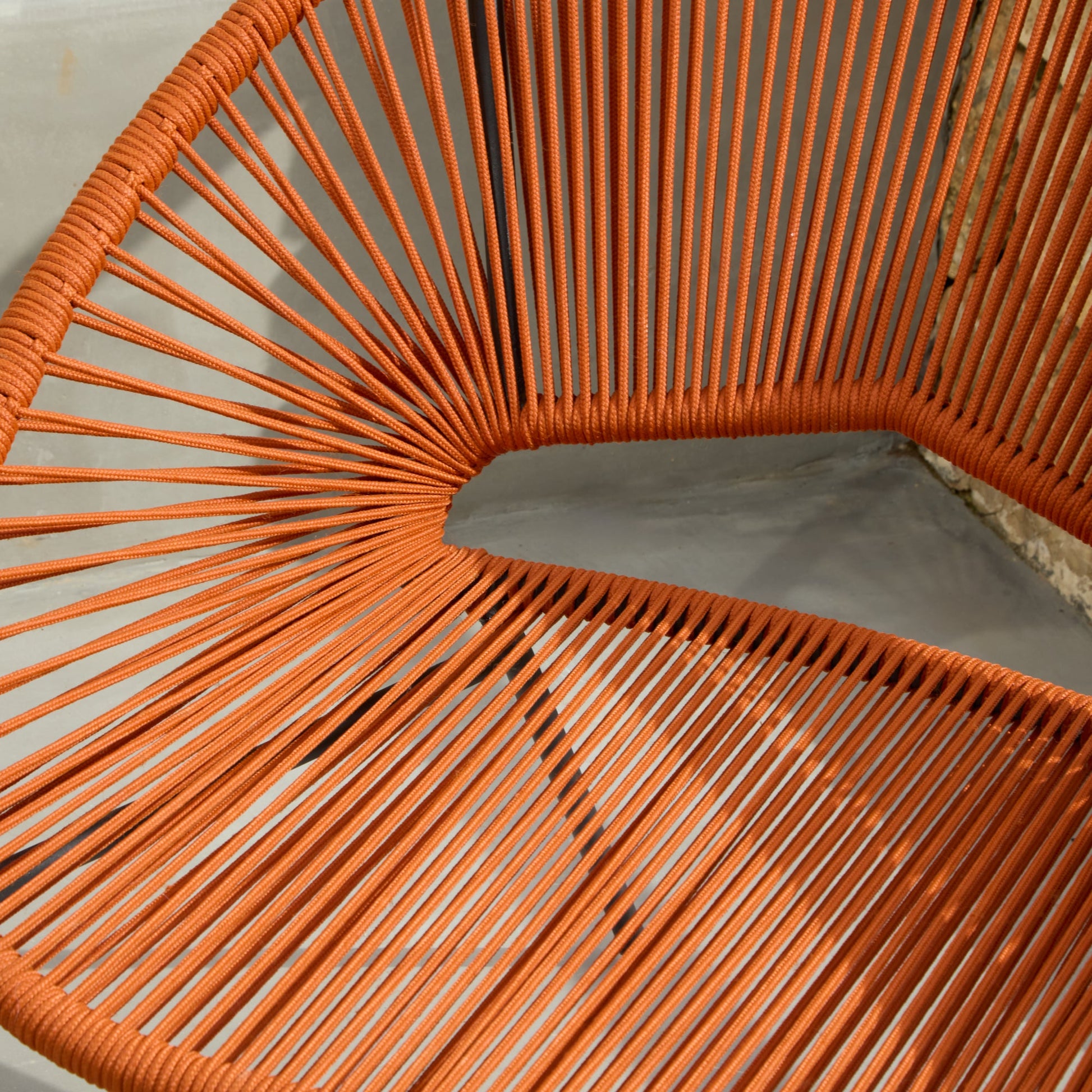 Eli Burnt Orange Rope Chairs - Set of 2 - Laura James