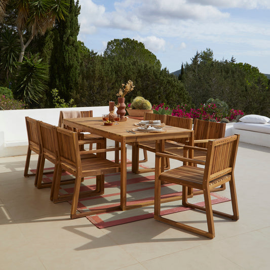 Lennox 8 Seater Wooden Outdoor Dining Set - Laura James 