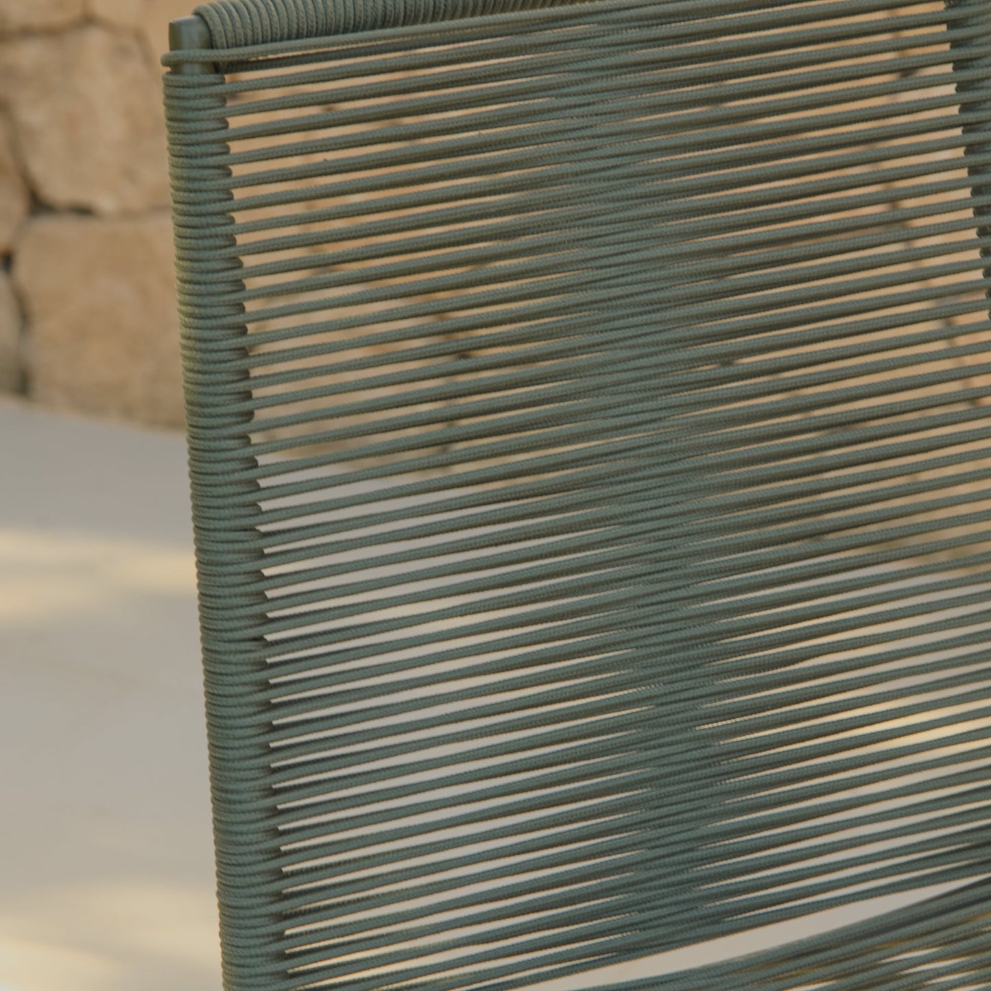 Ryder Khaki Green Rope Garden Chairs - Set of 2 - Laura James