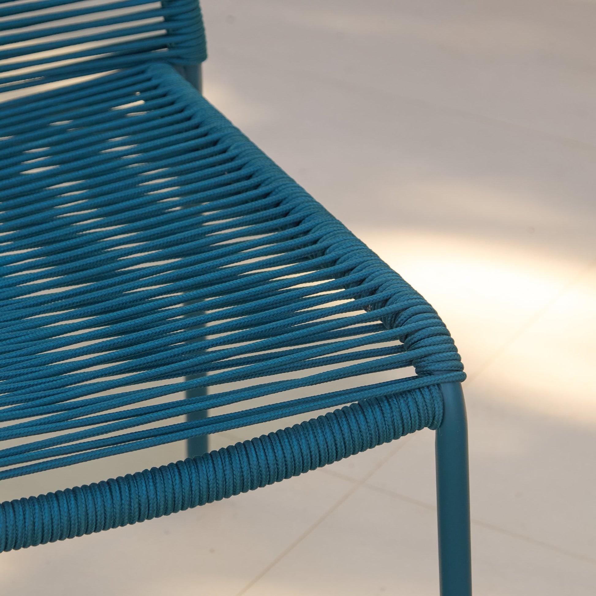 Ryder Teal Rope Garden Chairs - Set of 2 - Laura James