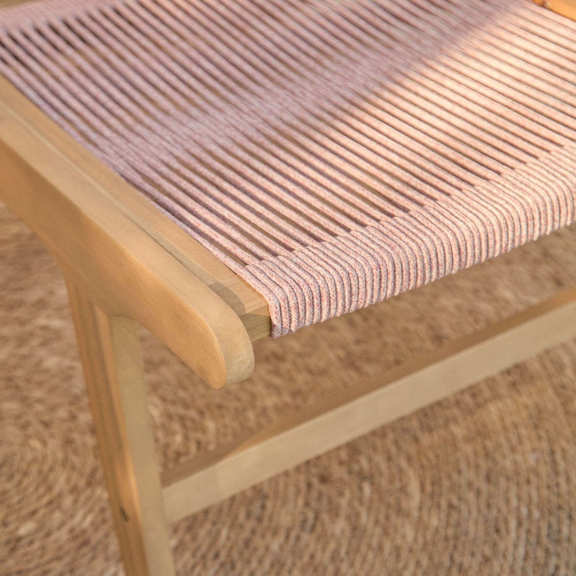 Seren Pink Rope Occasional Garden Chair - Laura James