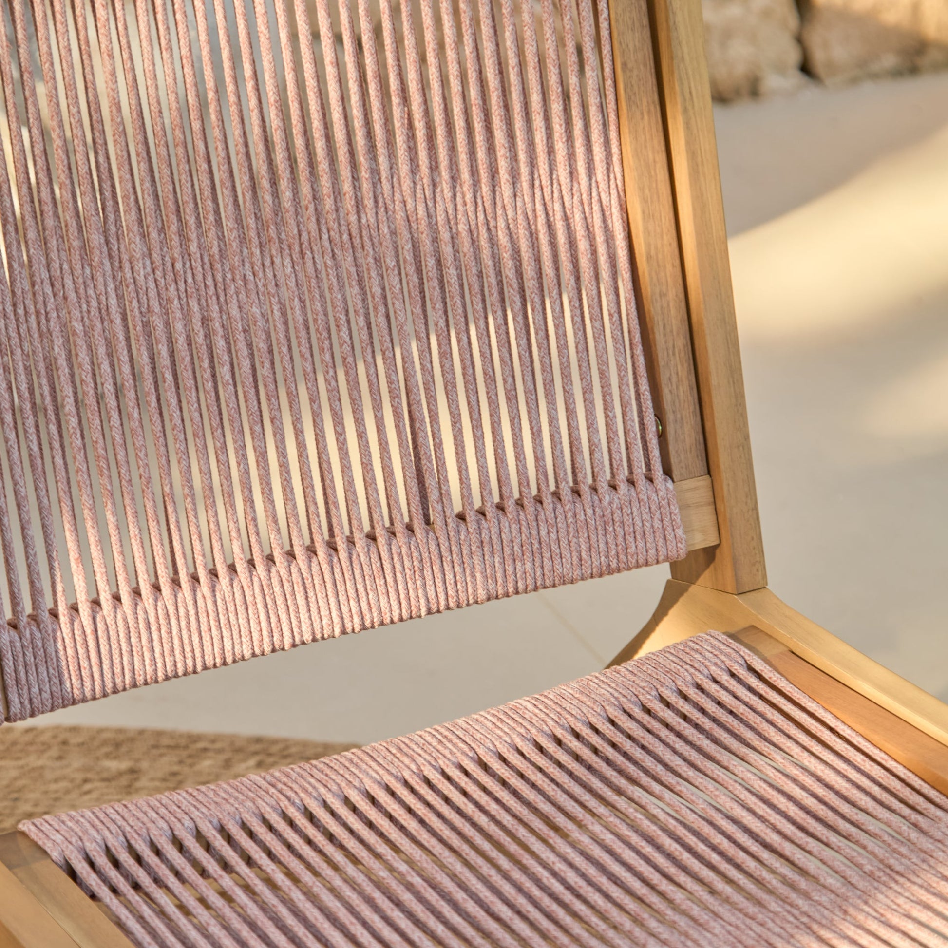 Seren Pink Rope Occasional Garden Chair - Laura James