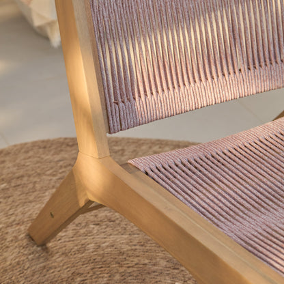 Seren Pink Rope Occasional Garden Chair - Laura James