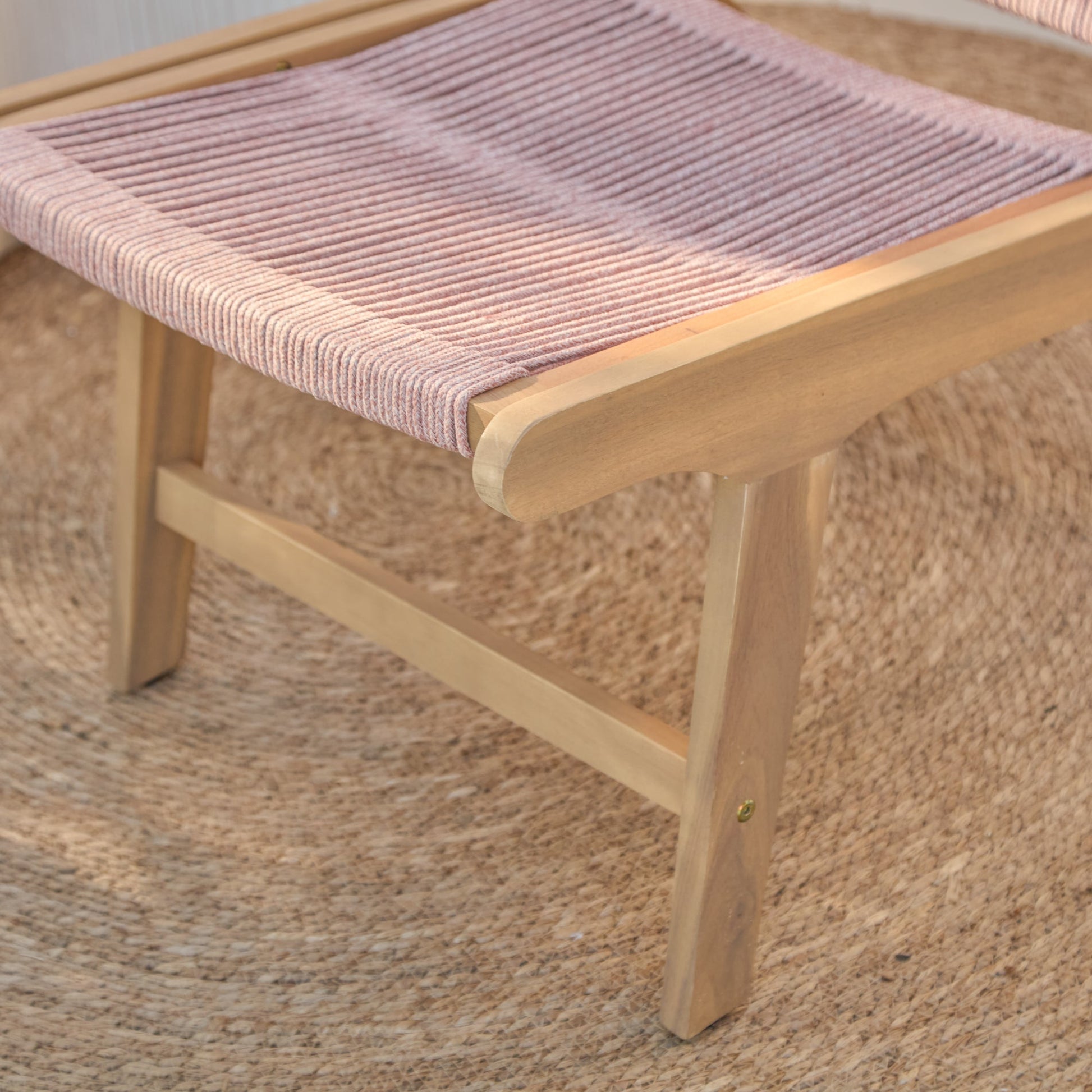 Seren Pink Rope Occasional Garden Chair - Laura James